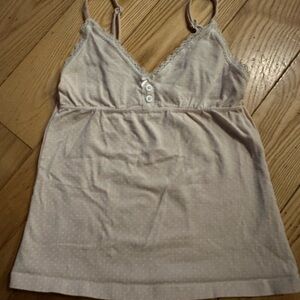 Brandy Melville blush pink camisole with lace trim